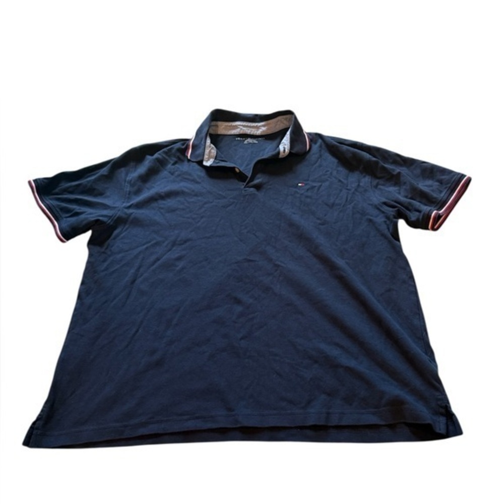 Tommy Hilfiger Men’s Polo Shirt XXL Navy Blue Short Sleeve Classic Fit